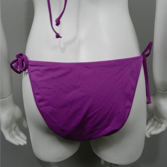 PacSun LA Hearts Bikini Swimsuit Size M Magenta Purple String Beach Vacation - Picture 9 of 11